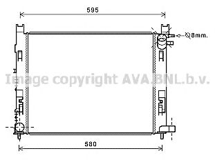 AVA QUALITY COOLING da2008 -  Радиатор, охлаждение двигателя